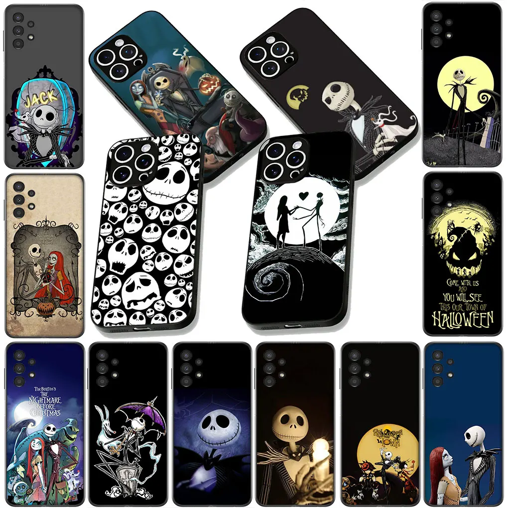 Jack skellington sally capa de telefone de natal para xiaomi poco c75 c65 c71 c61 x7 x6 x5 m6 m7 f7 ultra f6 pro pocox7 embalagem