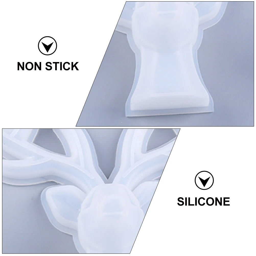 

Silicone Antler Ornament Mold Deer Horn Resin Casting Epoxy Jewelry Mould Flexible Nonstick Diy Wooden Stand Included Perfect