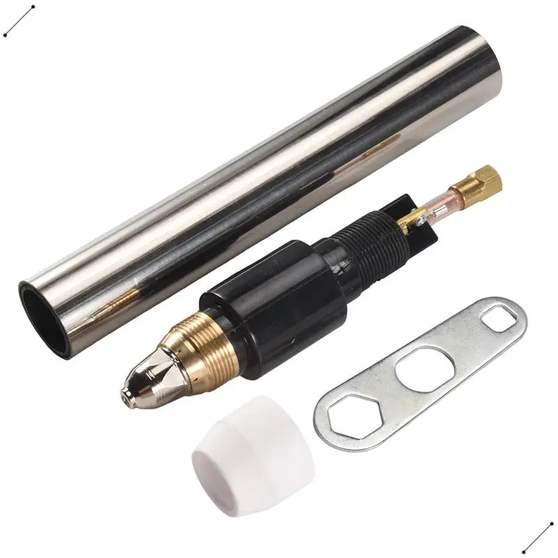 P80 Stainless Steel Straight Shank Plasma Cutting Head Metal Cutting Torch Electrode Nozzle