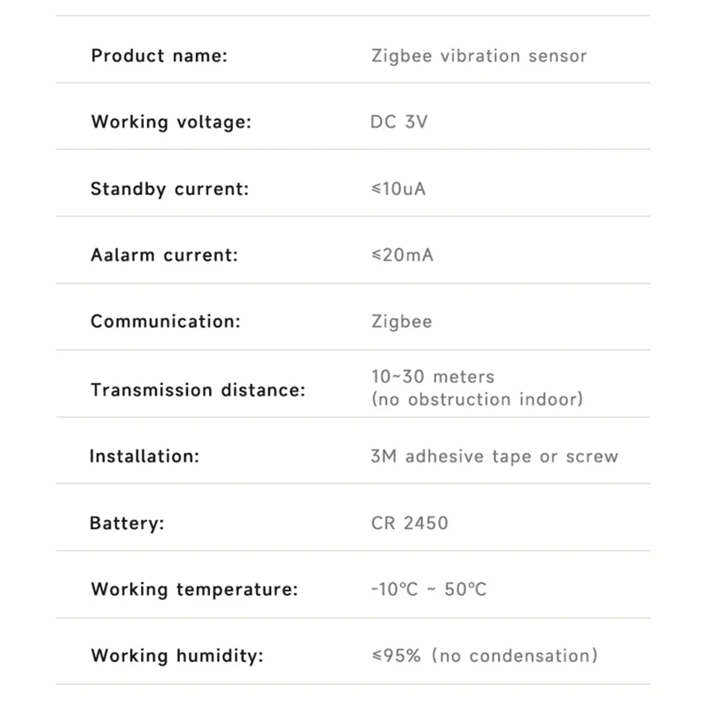 Tuya Zigbee مستشعر الاهتزاز الذكي مراقبة في الوقت الحقيقي نافذة الباب كشف إنذار نظام الحماية الأمنية الذكية