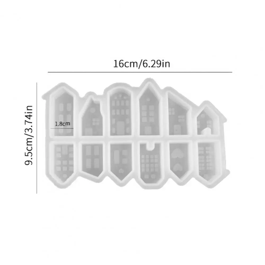 House Shaped Candle Mold Silicone Mold for Candles Silicone House Candle Molds with Window for Soy Wax Molds Epoxy Resin Casting