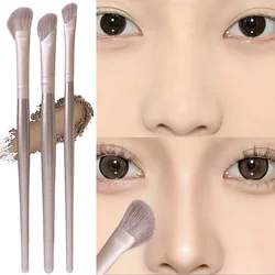 Sickle-shaped Nose Shadow Brush Set Natural Smudge Eyeshadow Nose Contouring Makeup Brushes Professional Beauty Cosmetics Tools