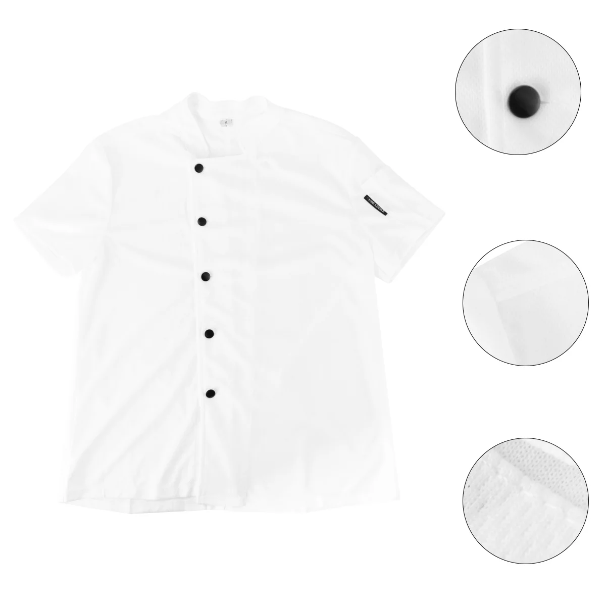 1pc Mesh Chef Workwear Chef Uniform Short Sleeve Cook Jacket For Restaurant Hotel Kitchen Workwear Solid-Color