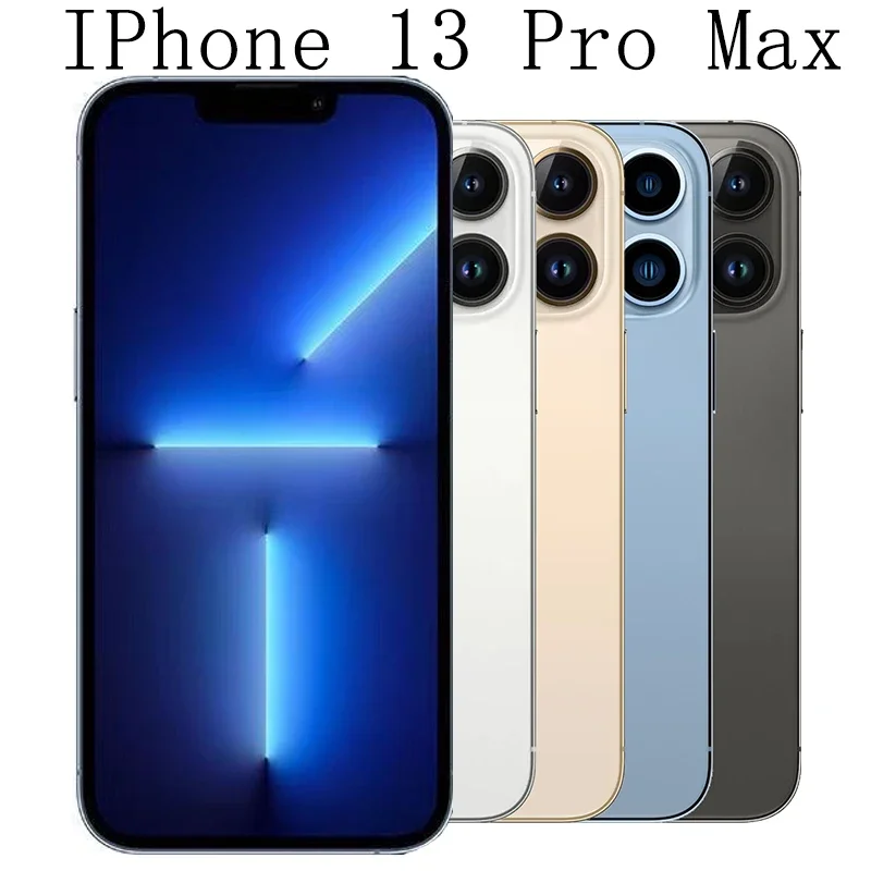 Unlocked Original Apple iPhone 13 Pro Max 128GB 256GB 512GB 1TB ROM Genuine OLED A15 IOS Face ID NFC 13 Pro Max Smart Phone