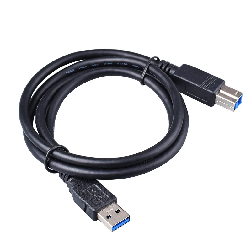 RSHTECH kabel Printer USB 3.0 USB-A ke kabel USB-B, 5Gbps kecepatan tinggi A Male ke B Male untuk pemindai driver eksternal Desktop