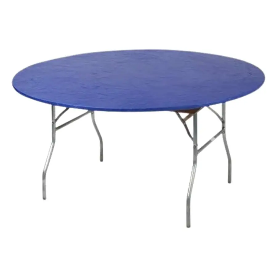 

72 Round Fitted Plastic Table Covers, Bundle of 5 Royal Blue