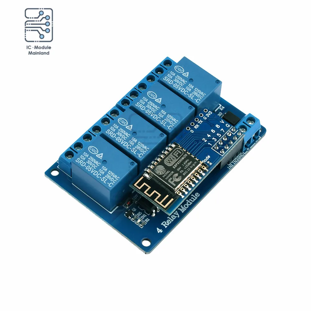 DC5/12V with Optocoupler Isolated High Level Trigger AC 250V 10A DC 30V On Board ESP8266 Module WIFI Relay Module