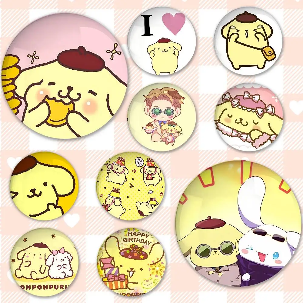 Insignias de dibujos animados P-Pompompurin, insignia, broche de Metal para bolsa, ropa, sombrero, decoración, accesorios de joyería, regalos