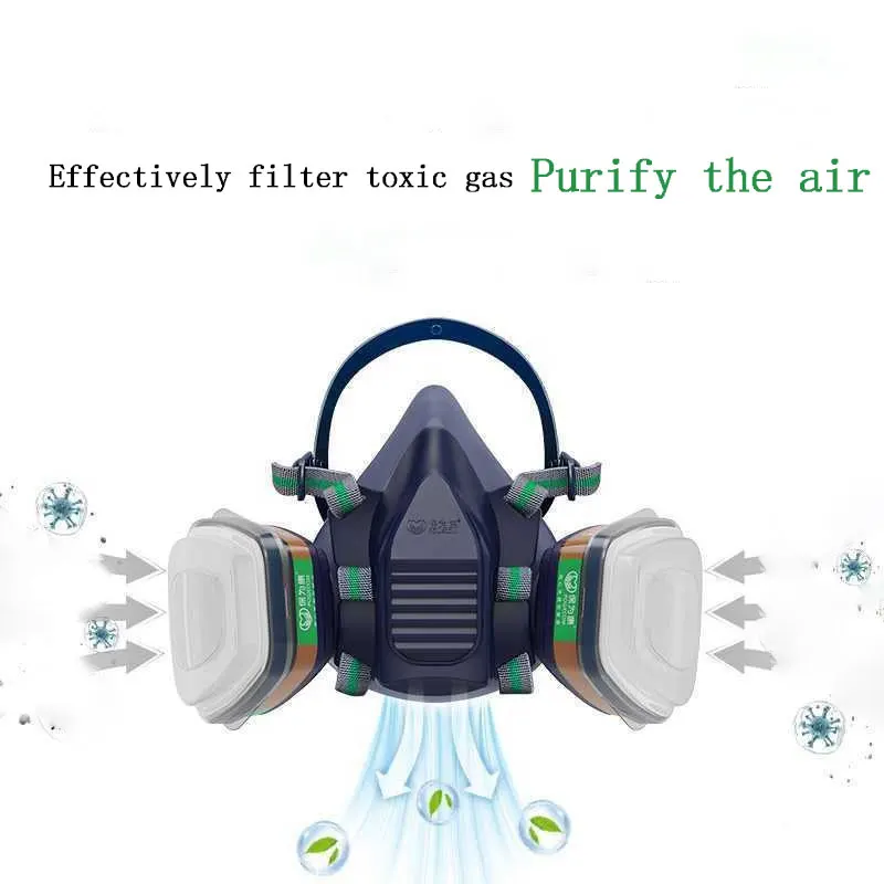 79A1 قناع واقي من الغاز قناع مزدوج يمكن قناع الغبار رذاذ الطلاء الكيميائي الفورمالديهايد لديه رائحة لا تشوبه شائبة حماية السلامة #1