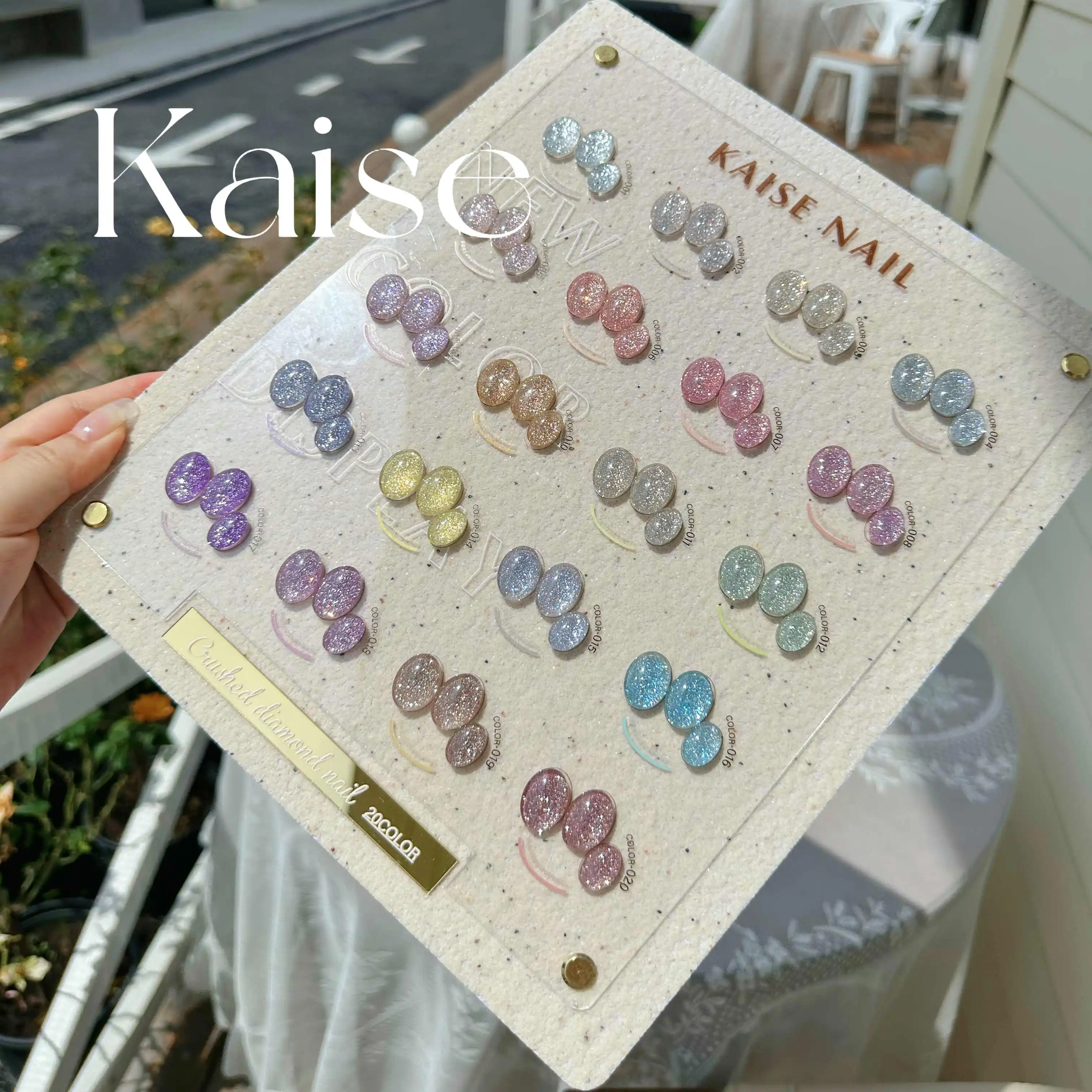 

KAISE Multicolor 20 Colors Broken Diamond Color Nail Gel 2025 New Fashion Hot Sale Nail Art Nontoxic UV Gel Nail Salon Wholesale