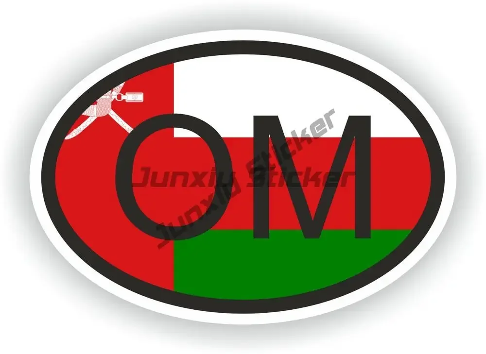 

Personality OMAN Oval Flag Vinyl Sticker Waterproof Car Stickers Reflective Sunscreen Styling Decals