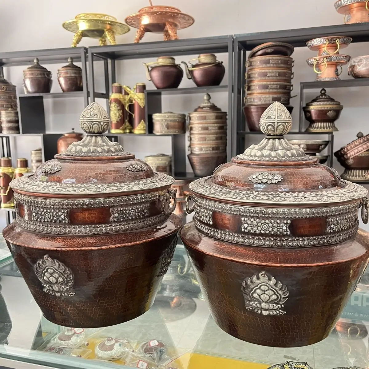 Handmade copper pot teahouse decorative ornament pure copper collection gift