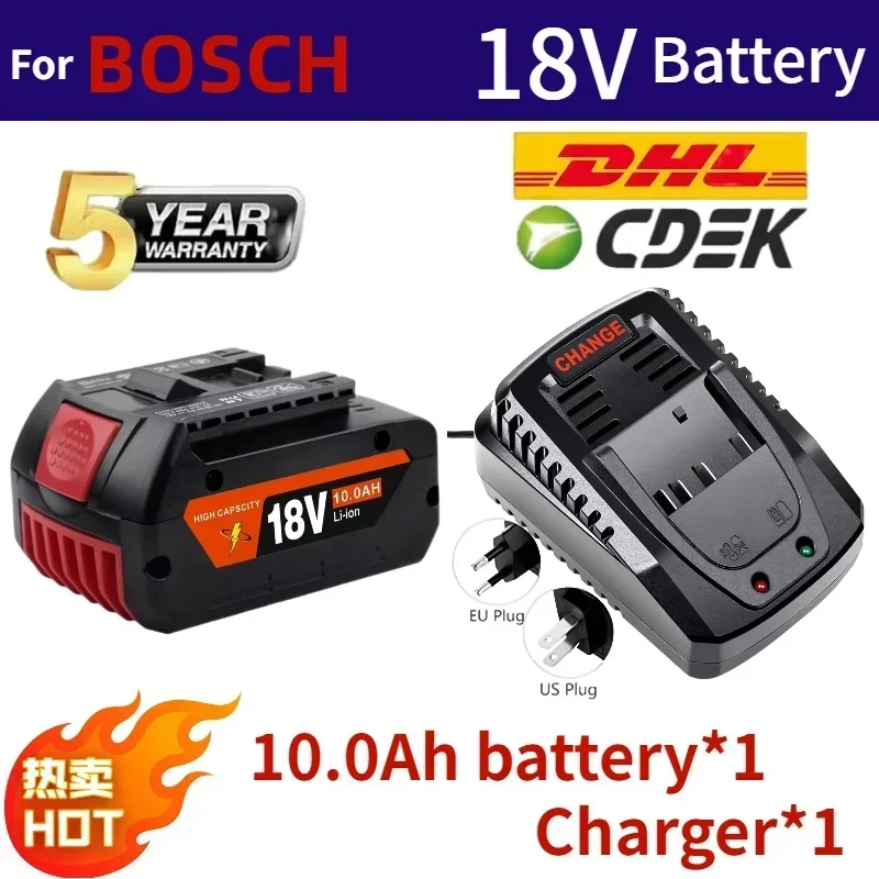 ⚡ ⚡ NEW18V 10Ah Li-Ion Oplaadbare Batterij Draagbare Backup Power Tool Batterij voor Bosch 12000 mah met Indicatielampje BAT609 ? ?