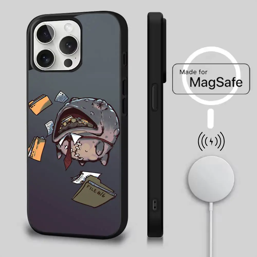 Etui na telefon z motywem The Binding of Isaac dla iPhone 17, 16, 15, 14, 13, 12, 11, Pro, Max, Plus, Mini, SE4, E, magnetyczne, kompatybilne z bezprzewodowym ładowaniem Magsafe