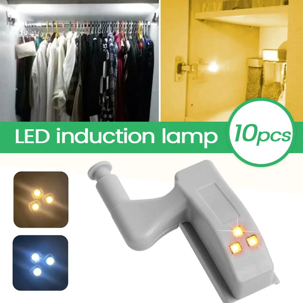 Under Cabinet Light Inner Hinge Lamp Closet Light Lighting for Wardrobe Cupboard LED Night Light with free Battery