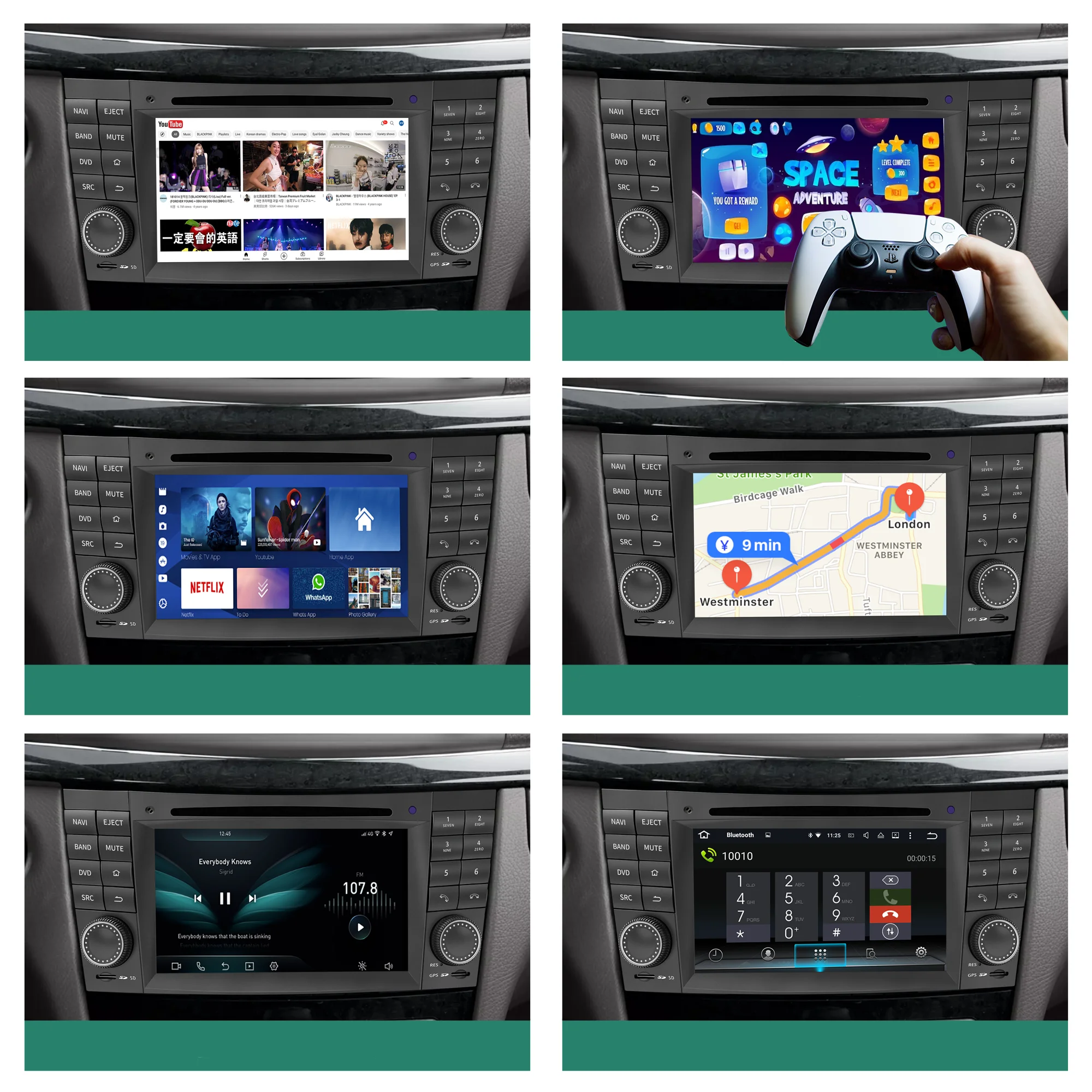 

Android CarPlay for Mercedes Benz E-Class W211 E200 E220 E300 E350 E240 E270 E280 CLS class w219 Autoradio navigation 2din DVD