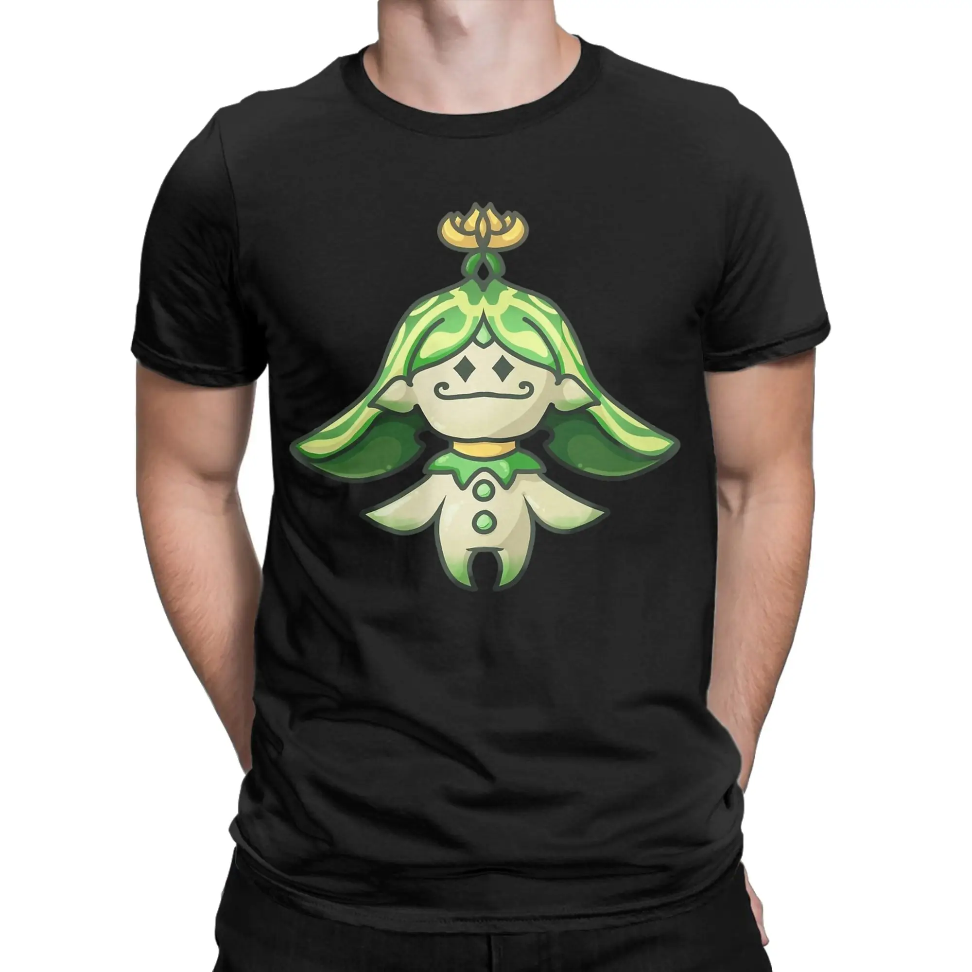 Genshin Impact Aranara T Shirts Men's  Cotton Novelty T-Shirt Crew Neck  Tee Shirt Short Sleeve Tops New Arrival