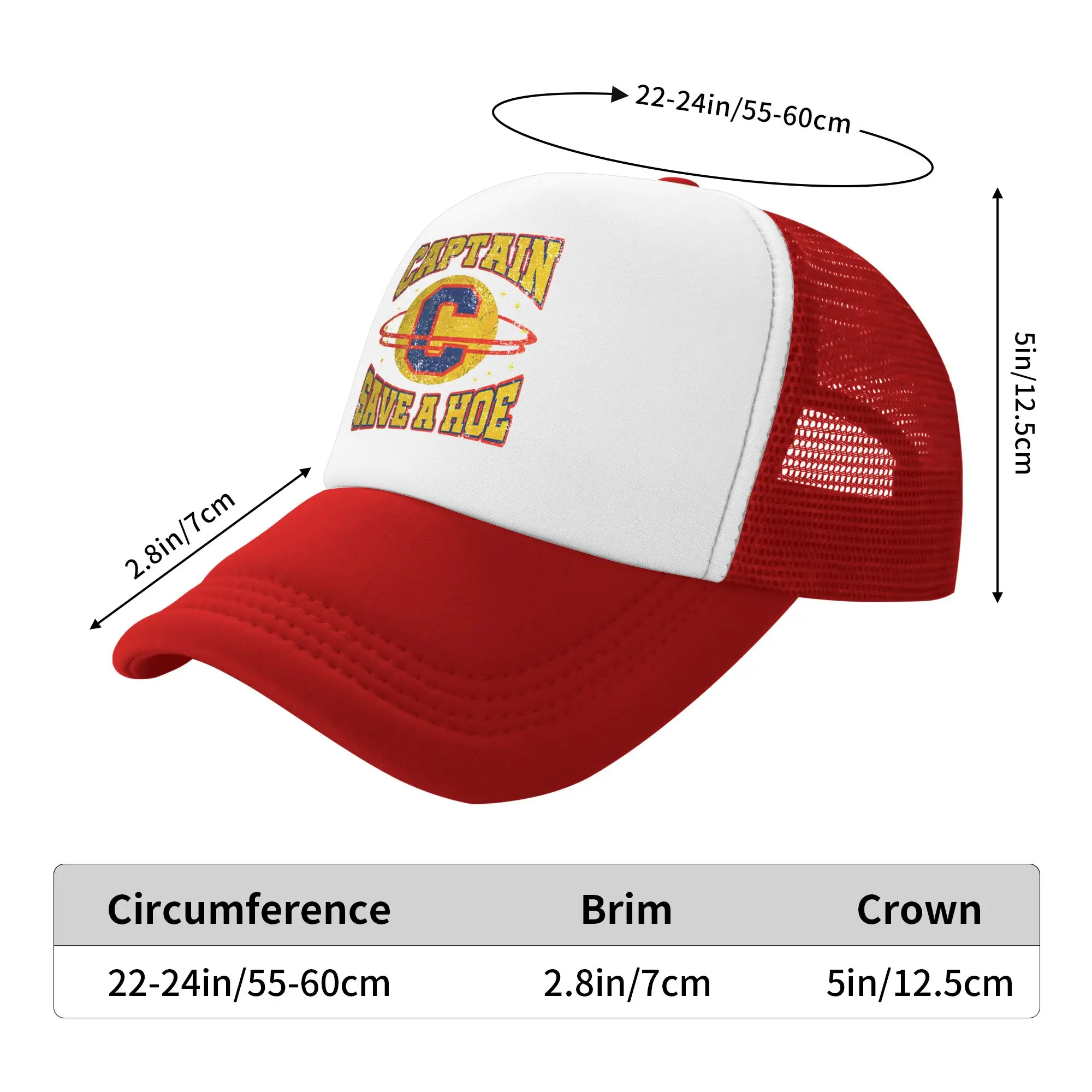 Captain Save a Hoe Baseball Cap Sun  Adjustable Design Hip Hop Hats Unisex-Teens Streetwear Running Hippie Baseball Caps