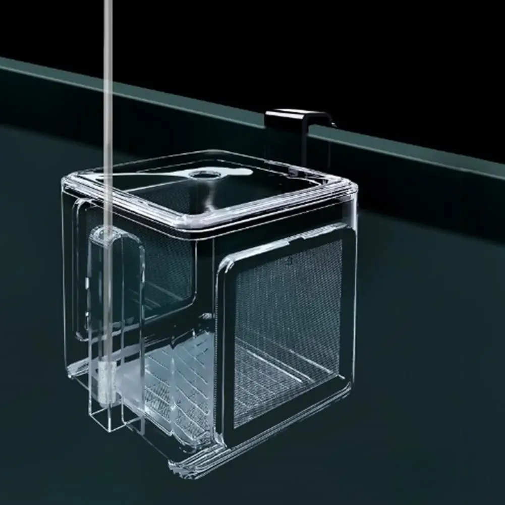 

Fish Tank Breeding Isolation Box With Detachable Mesh Transparent Acrylic Pneumatic Spawning Incubation Box (15 x 15 x 15cm)