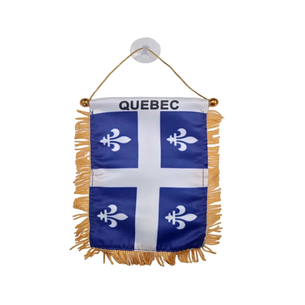 Directly Delivery Car Window Decoration Stain Bunting Pennant Quebec Flags