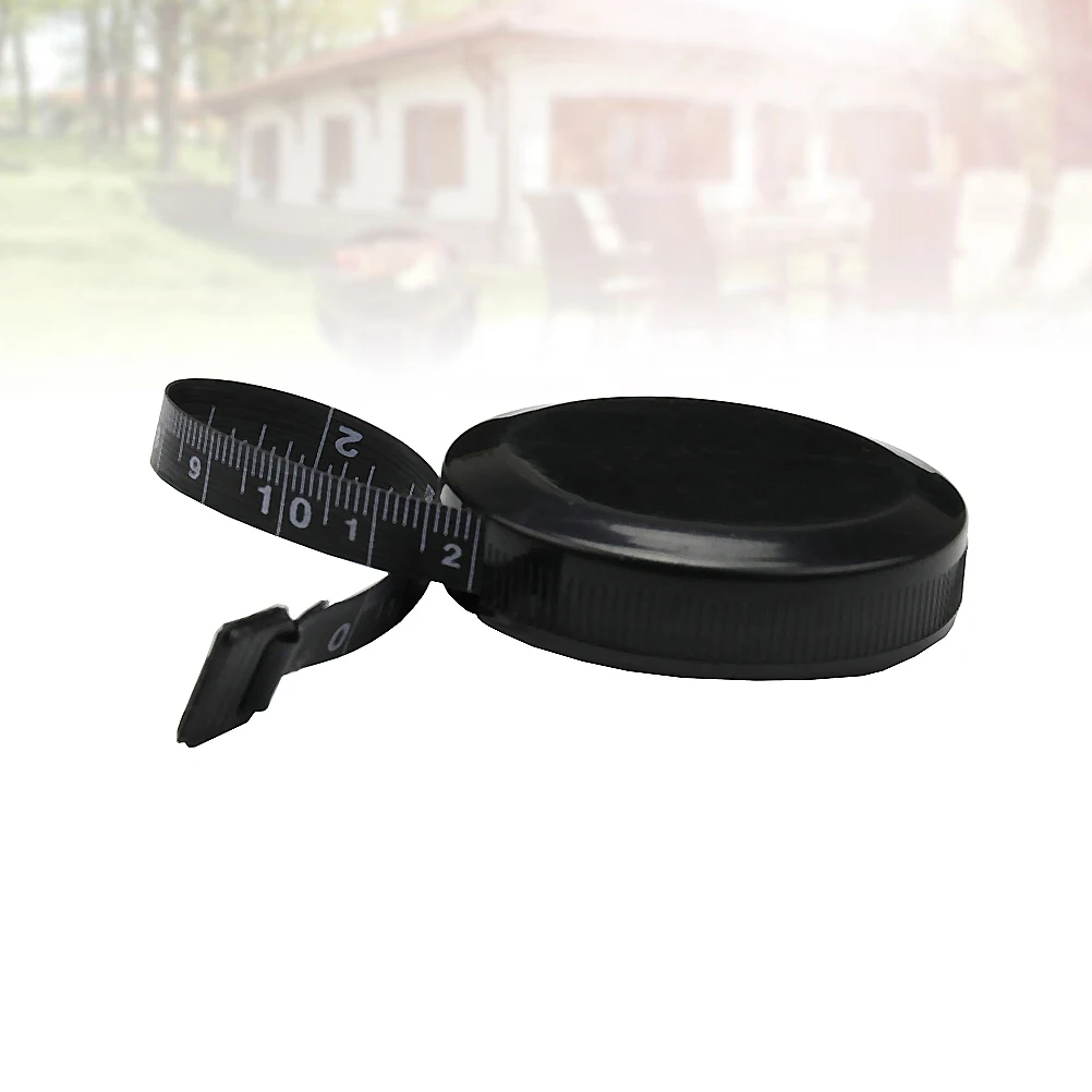 

4Pcs Black Mini Tape Measure Soft AntiDrop Metric Scale Retractable ShockProof Durable Plastic Case Tiny Measuring Tool
