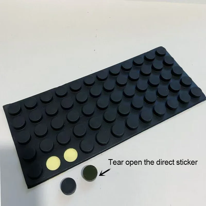 3-100Pcs Black Self Adhesive Rubber Anti Vibration Pads Speaker Shock Absorber Furniture Feet Protector Non Slip Mat Protector image 2