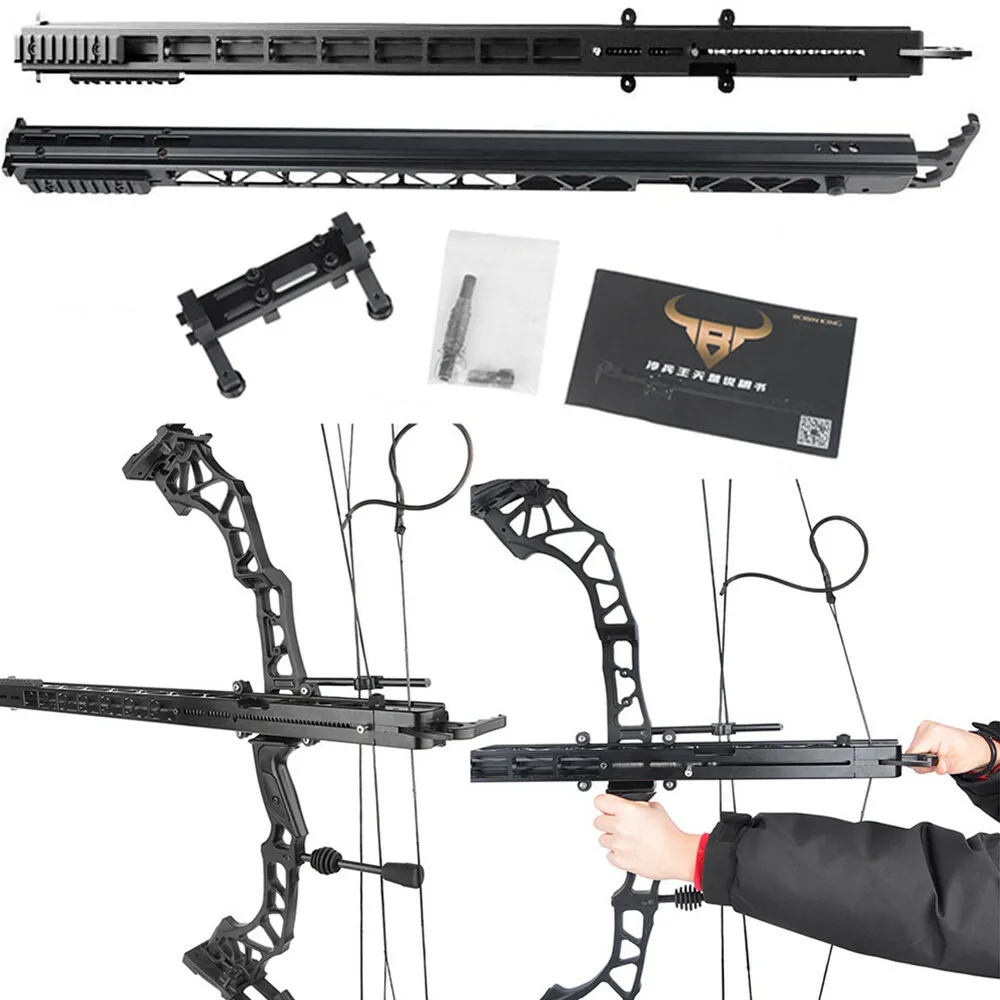 Shooting Steel Ball Launch 10 Bursts Track 15mm Ball Single/Double Switching Launcher Compound Bow Target Hunting Orbital Launch
