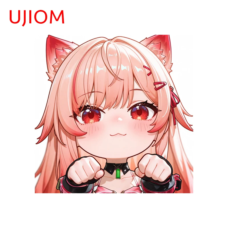 UJIOM Mia Skye Fox Ears Girl Wall Sticker Trendy Premium Creative Hot Selling Decal Adhesive Wallpaper Veneer Sofa Wall Decor