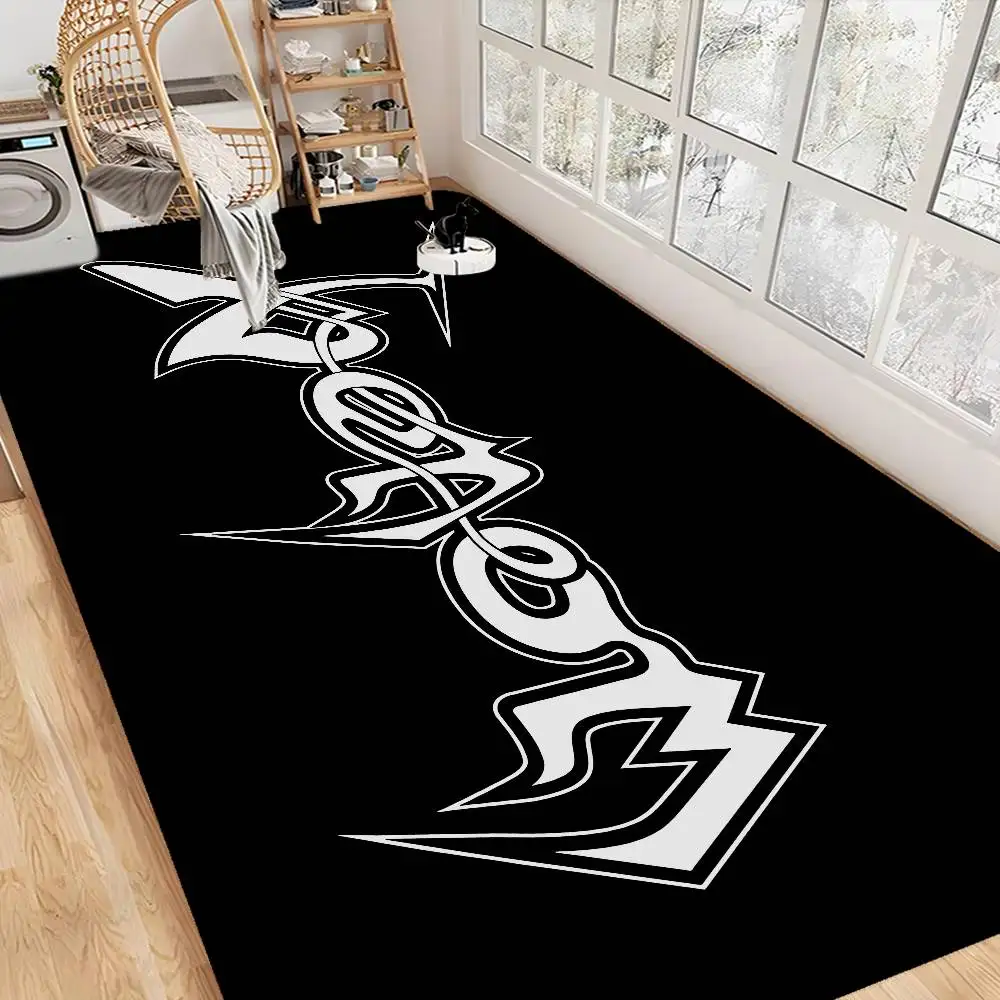 V-Venoms Black Metal Band Door Mat Nordic Style Bedroom Living Room Doormat Home Balcony Anti-Slip Alfombra