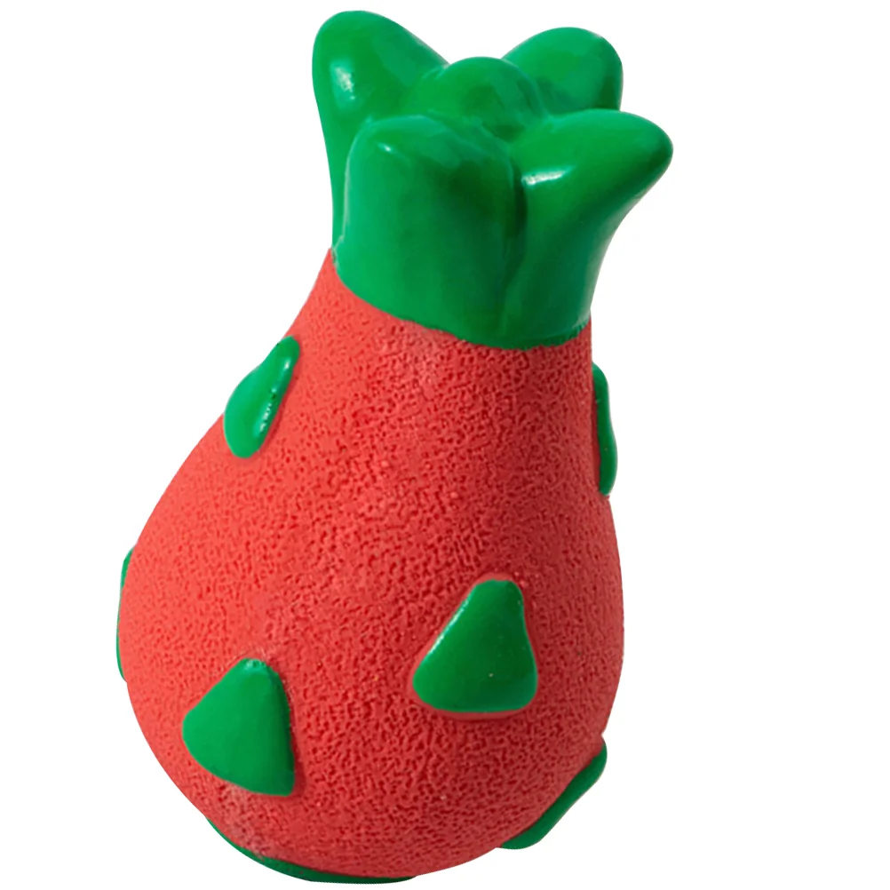 Toy Dog Bite-resistant Chewing Interactive Molar Emulsion Interesting Lovely Plaything Funny Red Fruit Shaped