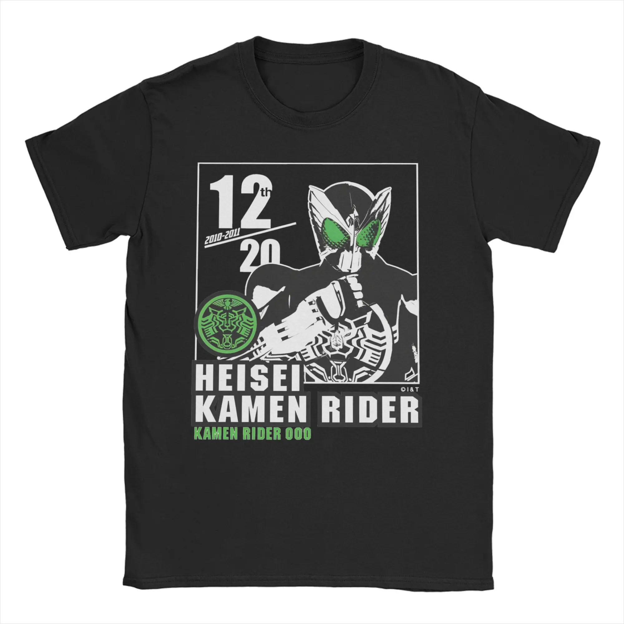 Men Women's Kamen Rider OOO Heisei Rider Anniversary T Shirts  Pure Cotton Clothes Casual Crew Neck Tees Plus Size T-Shirts