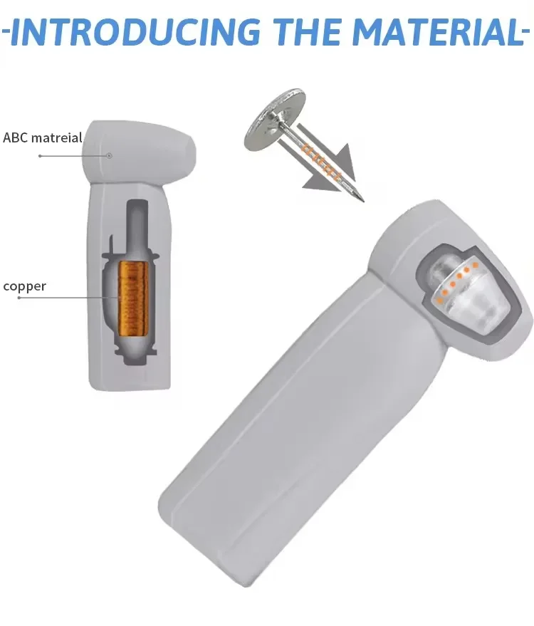 100 stks AM 58 KHz 46mm Grijs ABS Materiaal beveiliging harde tag voor winkel, EAS Systeem potlood Tag voor Supermarkt Kledingwinkel