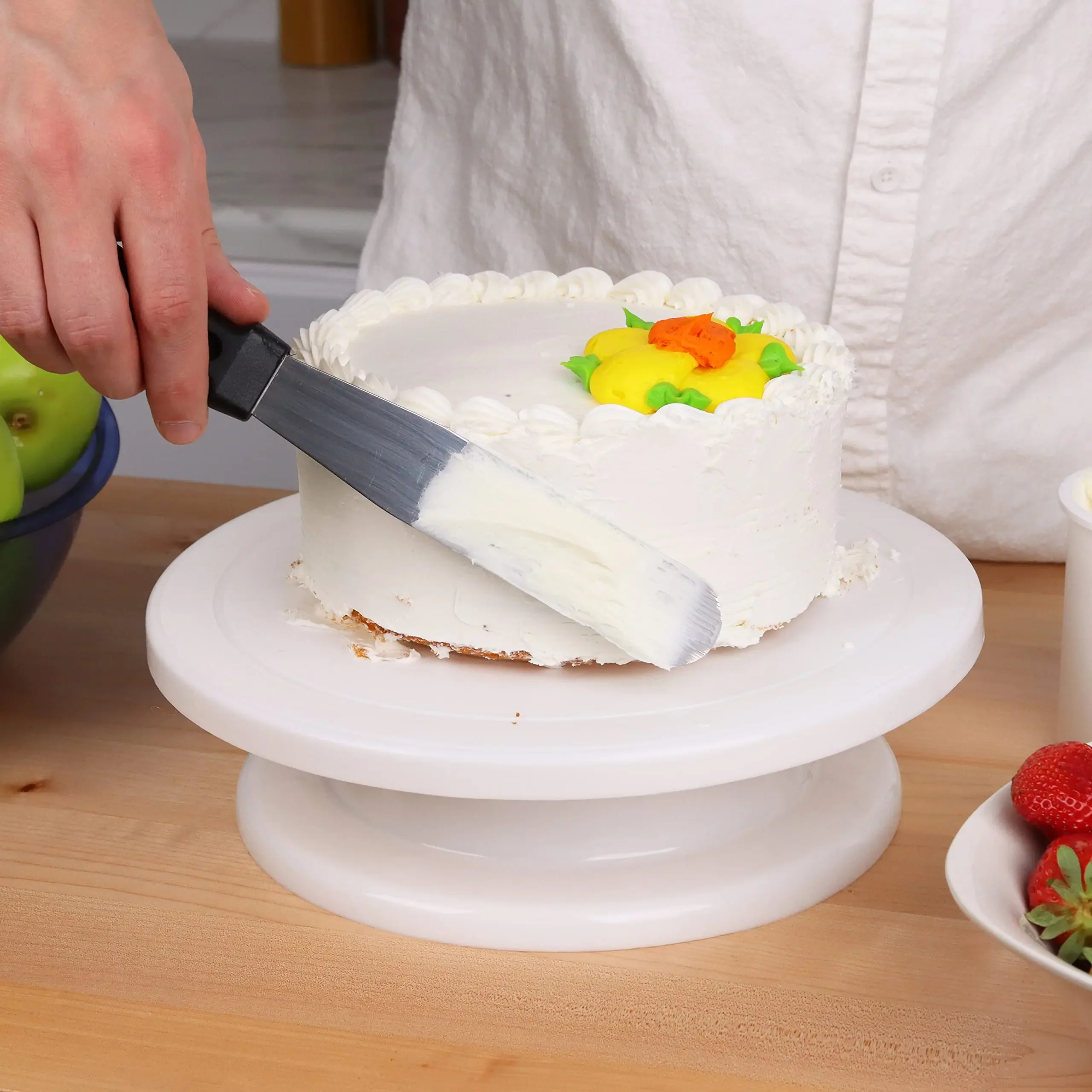 Cake Turntable Stand Cake Decoration Accessories DIY Mold Rotating Stable Anti-skid Round Cake Table Kitchen Baking Tools