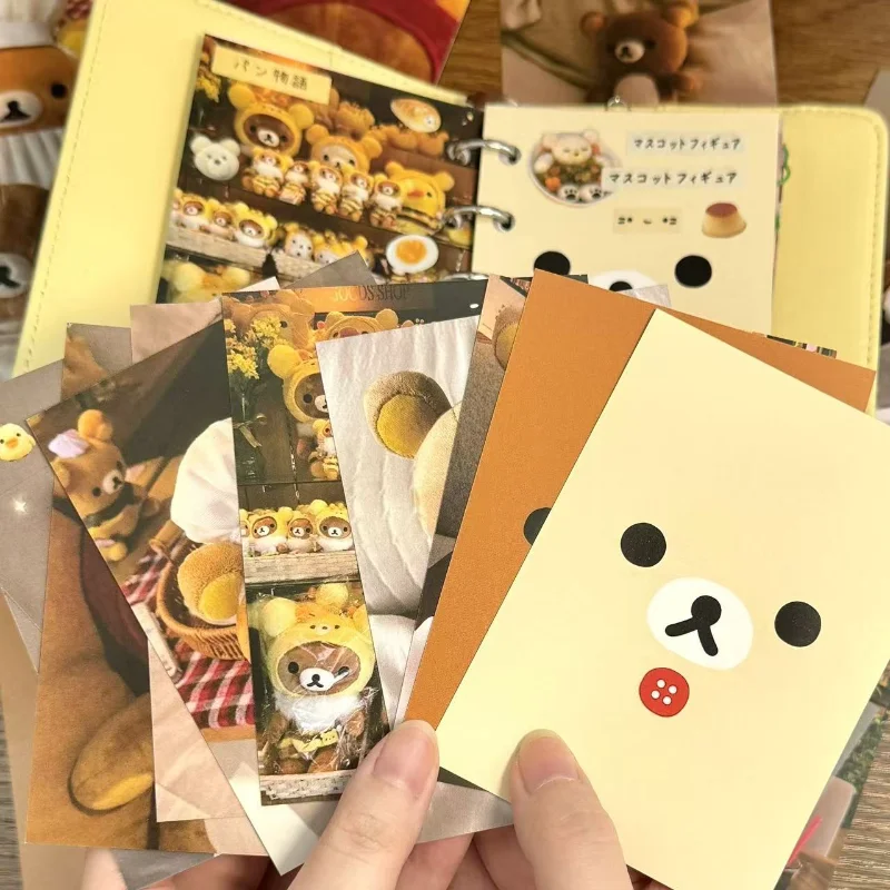 Kartu Rilakkuma Kartun Lucu, Buku Catatan DIY, Dekorasi Halaman Dalam, Notepad, Anime Vintage, Foto Boneka, Kartu Pos Pelajar, Hadiah untuk Anak Perempuan dan Laki-laki