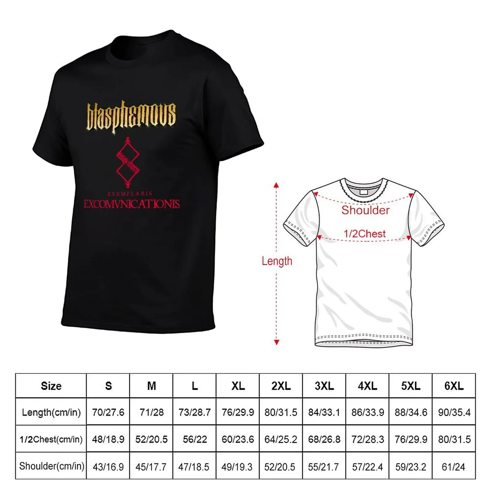 Blasphemous - Exemplaris Excomvnicationis T-Shirt cute tops oversizeds Blouse fitted t shirts for men