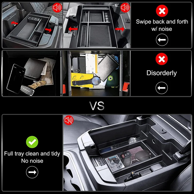 

Center Console Organizer For 2019-2022 GMC Sierra/Chevy Silverado 1500 And For 2020-2022 Sierra/Silverado 2500HD/3500HD