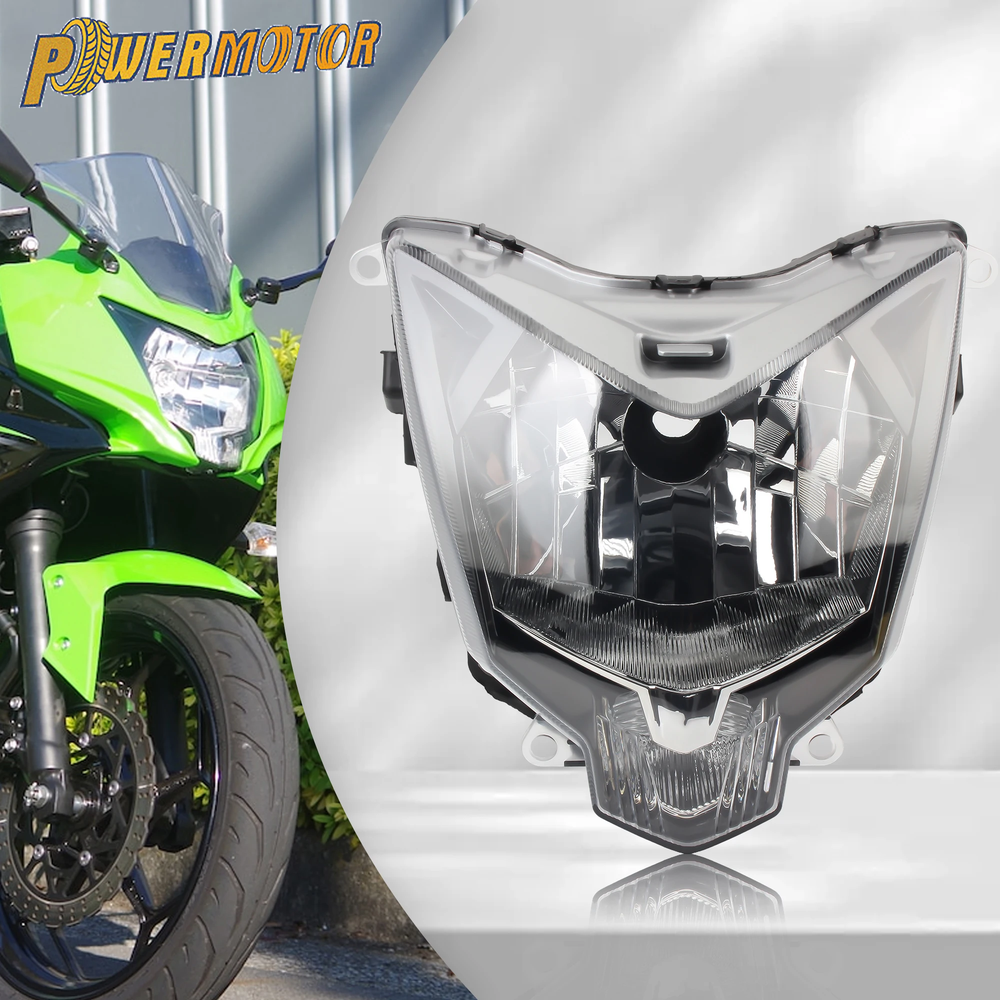 

For KAWASAKI NINJA 125 BX125 2019 to 2025 Motorcycle Headlight Assembly Off Road Racing Supermoto Headlamp Wick Replacement Part