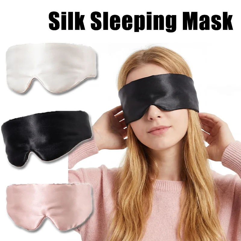 Mascherina per Dormire di Lusso in Seta di Gelso 100%, Ultra Morbida e Liscia, Antiluce, Maschera per Occhi da Viaggio, Ausilio per il Sonno, Regalo per Donne e Uomini