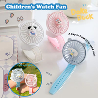 New Watch Fan Cinnamoroll Melody Kawaii Cartoon Usb Rechargeable 3 Speeds Adjustable Wearable Portable Children's Summer Gift