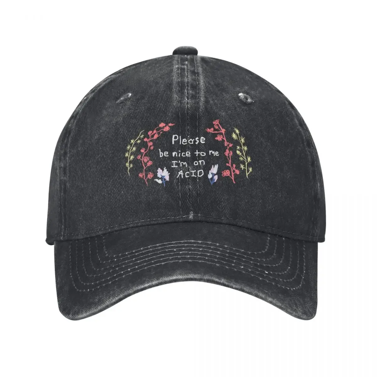 Please Be Nice to me I'm on Acid Baseball Cap Snapback Cap Fashion Beach Beach Bag Men's Hats Women's