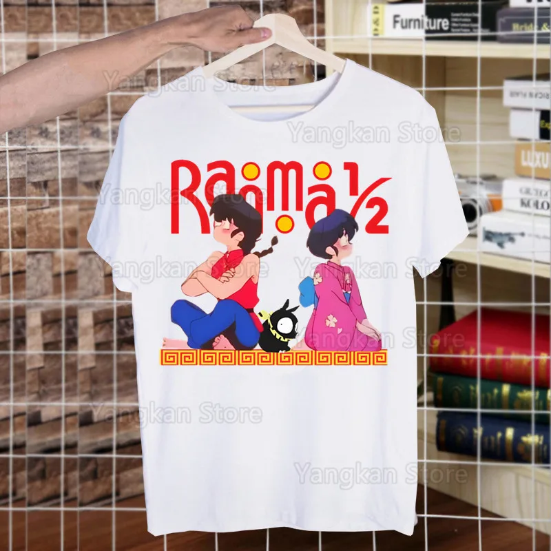 Ranma 12 T-shirt Estate Uomo/Donna Hip Hop Divertente Stampa Ranma 1⁄2 Tshirt Streetwear T Shirt Manica corta Tee Top