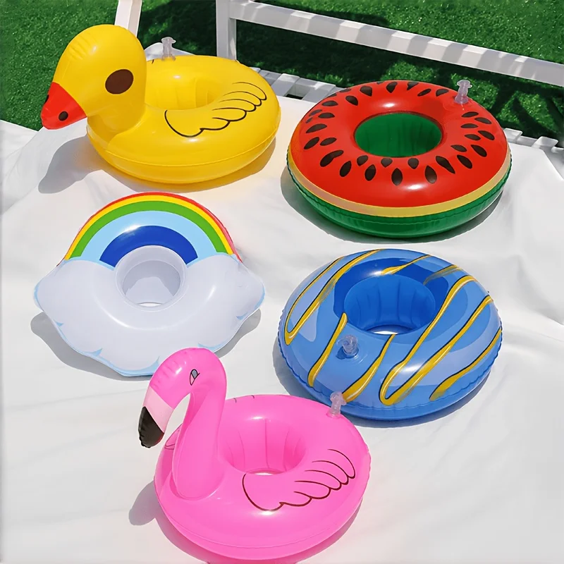 7 Random Inflatable Pool Float Coasters, Summer Pool, Birthday Party Decoration Supplies