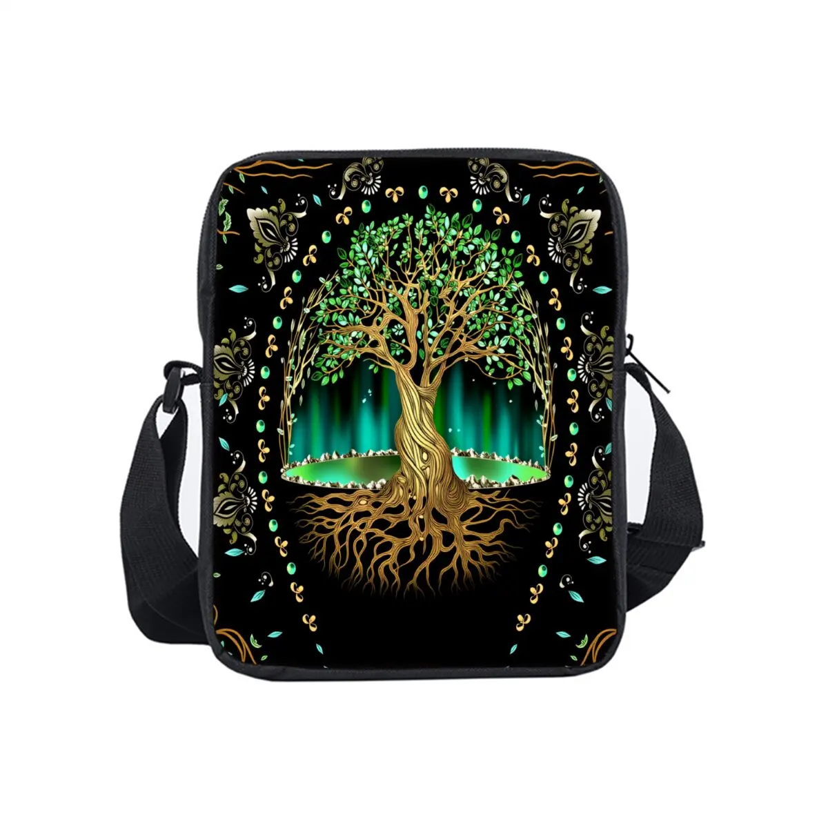 

Tree Of Life Print Single Sided Messenger Bag for Boy/Girls Children Best Gifts 3D Cartoon Casual Crossbody Bag