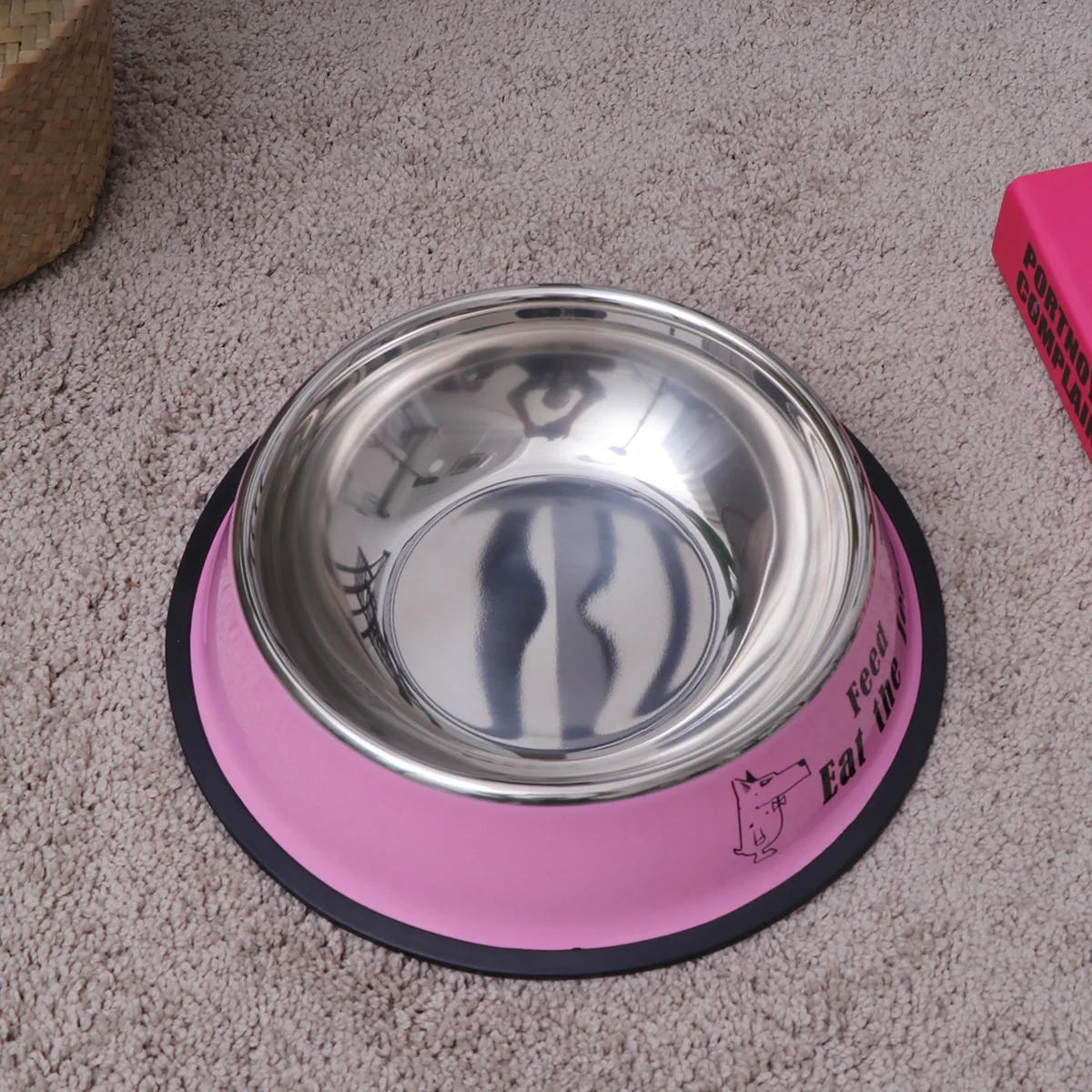 

Stainless Steel Pet Bowl Non Slip Durable Food Utensils for Dogs Cats Water Bowls Premium Quality Rust Resistant Feeding Puppies