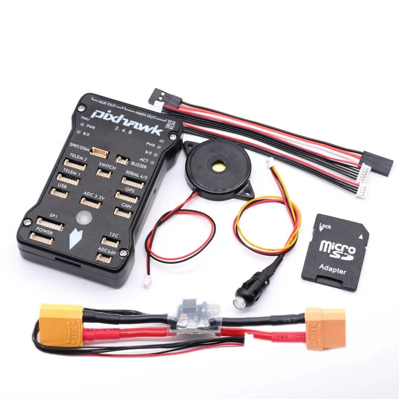 Pixhawk PX4 PIX 2.4.8 32 Bit Flight Controller Autopilot with 4G SD Safety Switch Buzzer +XT60 3DR  Power Module