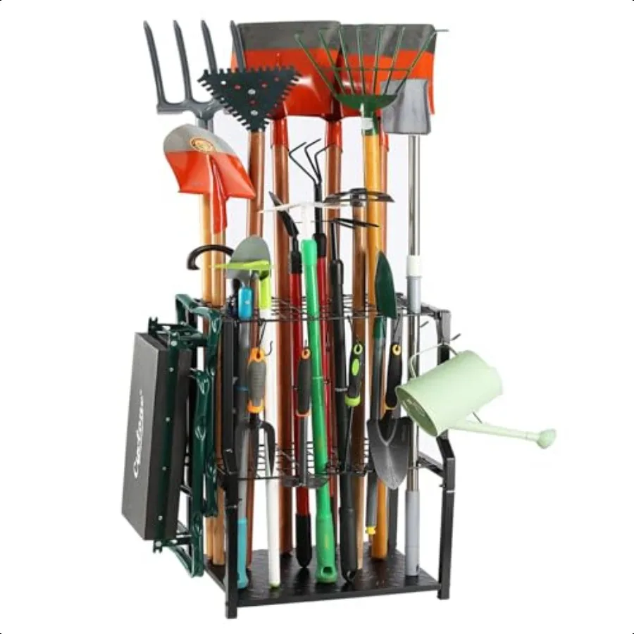 

Garden Tool OrganizerYard Tool Rack Heavy Duty Free Standing for Garage Corner Garage Organization Garage Organizers and Storag