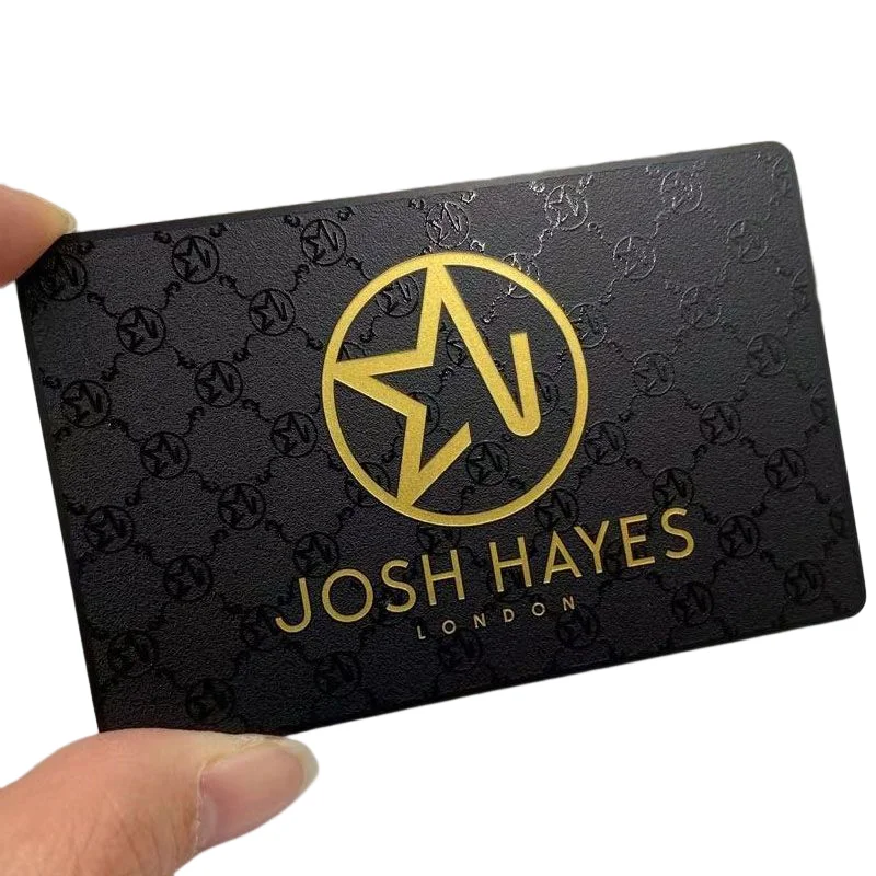 Customized inquiry Premium Matte Black Metal Business Card Stainless Steel Metal Membership Card