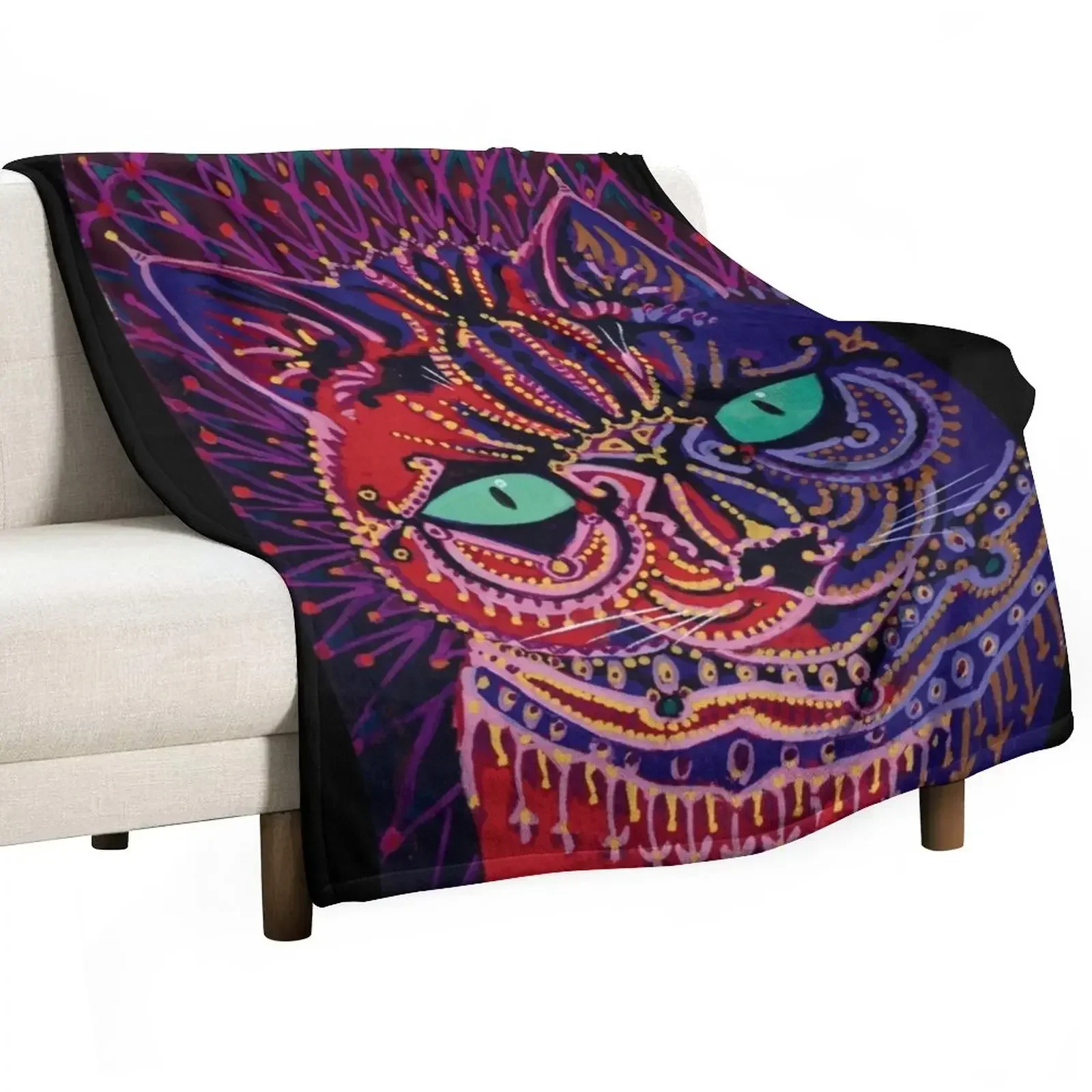 Louis Wain Decorative Cat Throw Blanket funny gift Fashion Sofas Extra Large Throw cosplay anime Blankets