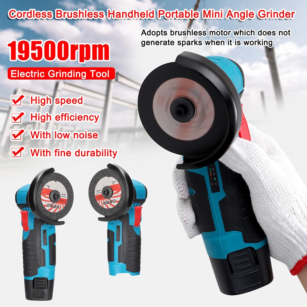 12V Cordless Portable for mini Angle Grinder with Brush Motor Designed for Indoor Decoration and Daily Repair Tasks
