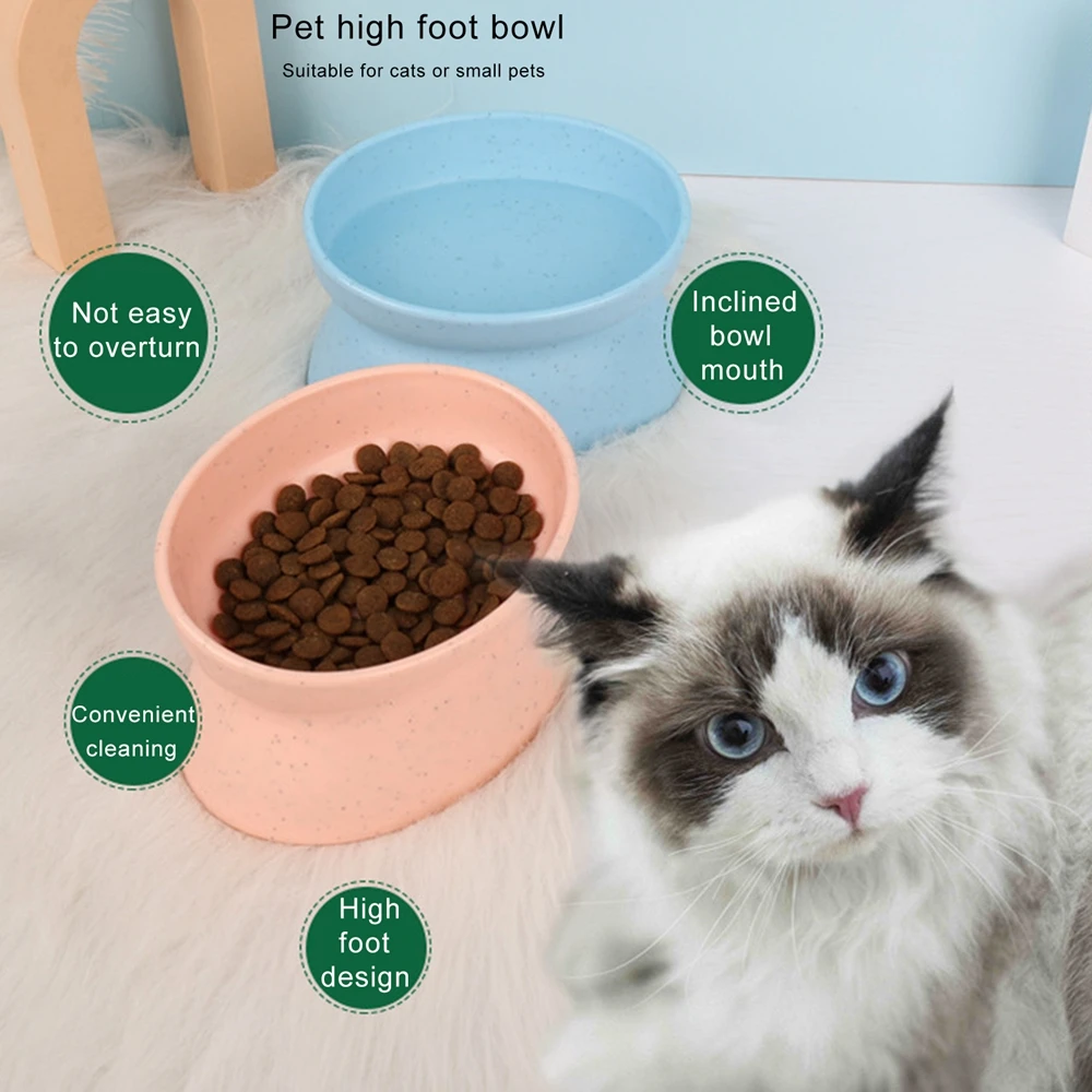 Elevated Cat Bowls Pet Dog Bowl Wide Tilted Cat Food Bowls Stress-Free Pet Feeder for Small Medium Dog Cats